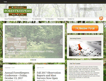 Tablet Screenshot of forestkeepers.org